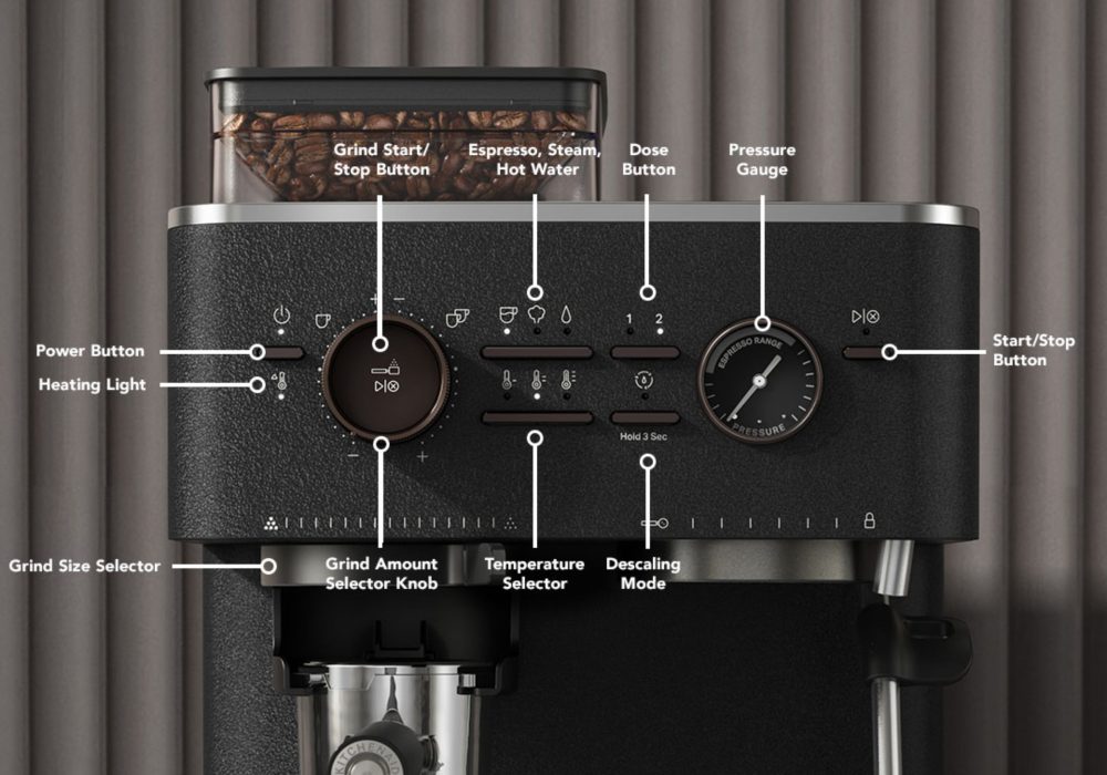 Semi Automatic Espresso Machine with Burr Grinder - Image 32