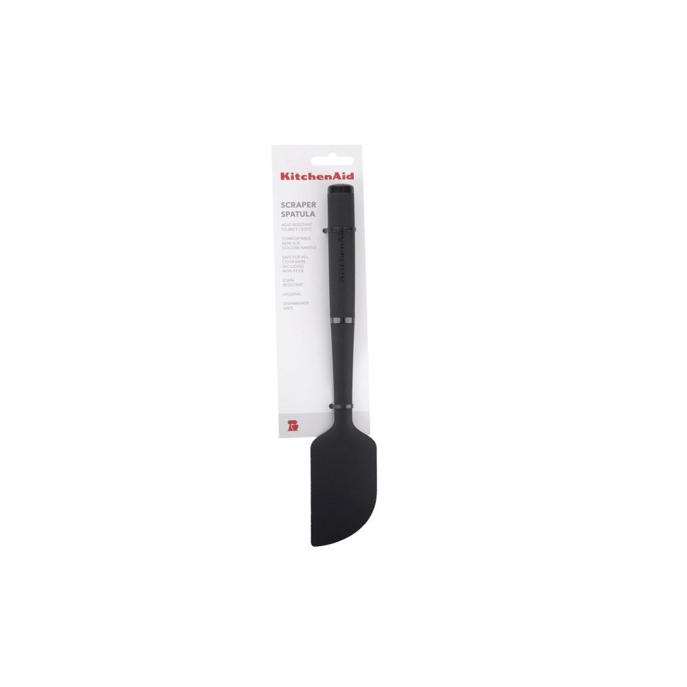 Soft Touch Silicone Scraper Spatula Black - Image 2