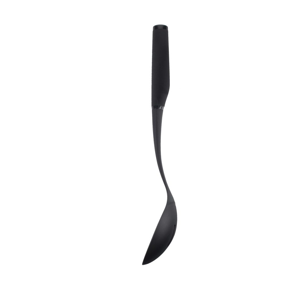 Soft Touch Slotted Spoon Black - Image 2